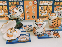 Genuine ever-changing fat Tiger blind box hand-to-hand horse Uncle doll Tiger ornament doll animal Tyrannosaurus Rex Tide play