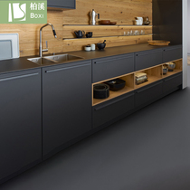 Baixi modern light luxury simple overall cabinet custom kitchen kitchen cabinet rock board simple economic quartz stone countertop
