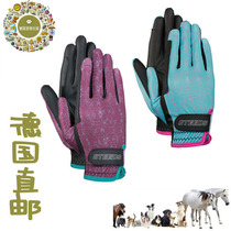 German direct mail children summer riding equestrian gloves exquisite pony logo light and comfortable breathable soft skin-friendly