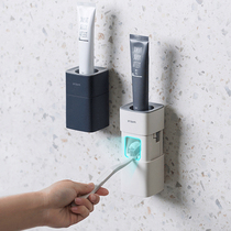 Wall-mounted automatic toothpaste squeezing machine household non-punching lazy manual pressing toothpaste squeezing toothpaste artifact storage rack
