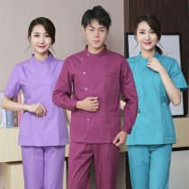 Nurse clothes Split suit Short-sleeved summer clothes Male and female stomatologist overalls hand washing clothes Surgical clothes Long-sleeved winter clothes