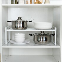 Kitchen supplies layered racks dishes and seasoning storage cabinets inner compartment dividers single double-layer pot racks