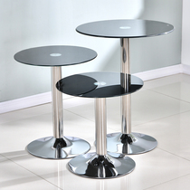 Round Tempered Glass Table Business Negotiation Roundtable Meeting Guests Table Home Table Tea Table Exhibition Stand Table