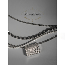 Muses Earth Mini fanny pack Silver small fragrance pearl thin waist chain C home chain decorative belt female