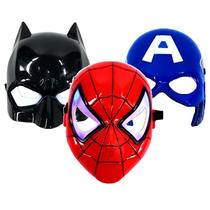  Childrens cute cartoon anime hero luminous mask Captain America Batman Spiderman Iron Man sound and lightsaber