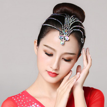 Morden Dance National Label Dancing headwear Competition inlaid with adult Latin Dancing Head Flower Diamond Professional Childrens Performance Dance Accessories