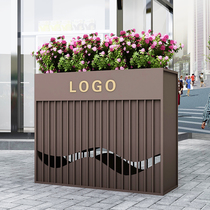 Outdoor creative combination flower bed iron flower box partition flower stand flower tray decoration Villa flower bed cafe Commercial Street