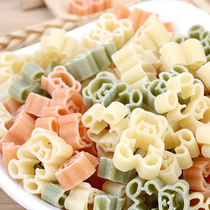 Italy imported childrens vegetable noodles Delo Teddy Bear shape pasta Multi baby childrens nutritional supplement