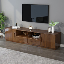 All solid wood TV cabinet tea table combination light luxury modern Chinese small apartment living room floor cabinet home simple film and television cabinet