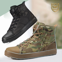 New product dark night multi-terrain King Spider training shoes men V bottom help tactical training canvas boots R21007