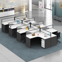 Desk simple modern 2 4 6 people table and chair combination office station screen partition four staff card seat