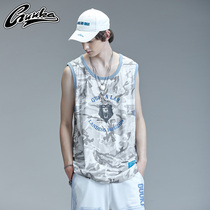 GUUKA camouflage sleeveless vest men's tide brand summer students hip hop sports cotton fitness vest loose