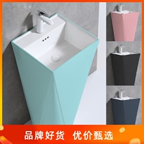 Hotel color small apartment column Basin home toilet washbasin balcony courtyard outdoor floor-standing wash basin
