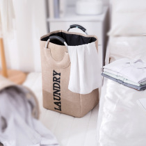 Yiyang Foldable Clothes Lou Dirty Clothes Basket Cotton Linen Household Laundry Basket Fabric Toy Clothes Storage Bucket Storage Basket Trendy