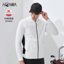 HONMA2021 new golf mens autumn and winter cotton clothing texture fabric stretch stretch knitting stitching 3M velvet