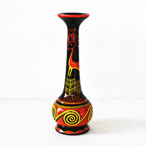 Sichuan Liangshan ethnic minority handicraft Zhaojue Yi lacquer vase
