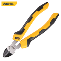 Del tool 7 inch wire pliers vise DL0202 closed tight PVC two-color handle diagonal nose pliers
