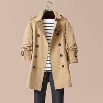 Childrens windbreaker coat boy 2021 New Korean version of spring and autumn casual long foreign style