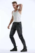 2020 new autumn motorcycle riding washed silver stretch slim body motorcycle jeans fashion fall