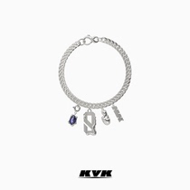  KVK potential series multi-element pendant Cuban bracelet ins niche design womens summer jewelry high-end trendy jewelry