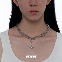 KVK cross necklace clavicle chain 2021 new niche design sense pendant jewelry Tanabata gift to girlfriend