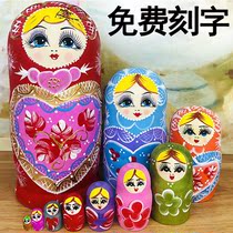 Russian features 10-layer sets of baby Chinese style creative holiday gifts wooden 15-story toy clearance