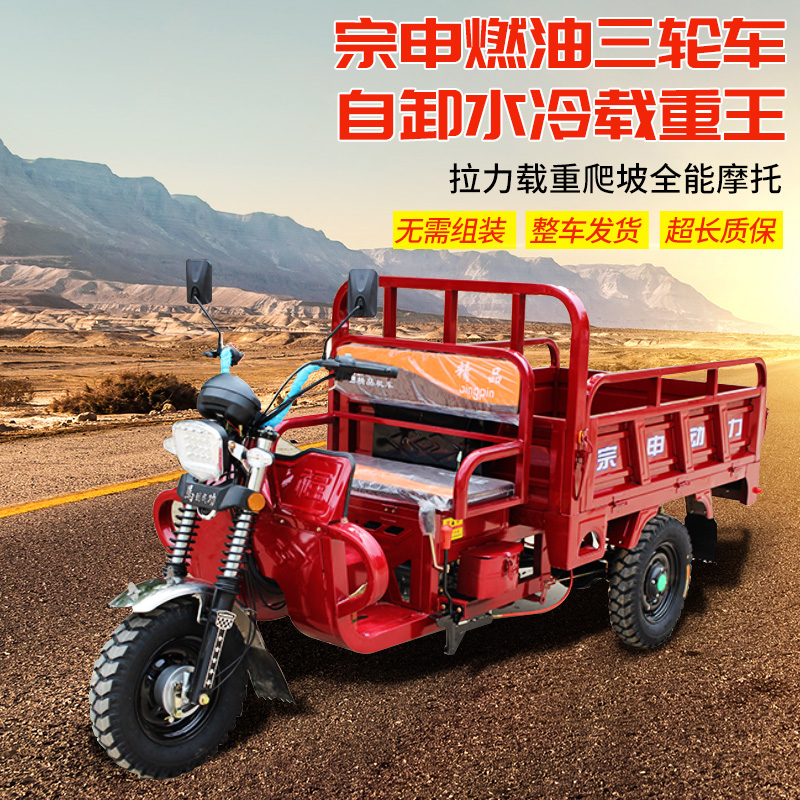 Zongshen Loncin 三輪オートバイ燃料家庭用農業ガソリン三輪車ヘビーデューティ水冷燃料オートバイ