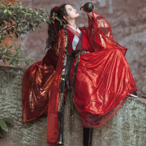  Wei and Jin Dynasties Hanfu men and women red couples ancient style Summer fairy scholar knight handsome Chinese style ancient costume Spring and Autumn