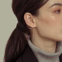 2022 new wave earrings earrings with a simple super-fairy Korean temperament net red personality Short haired earthen decorated female