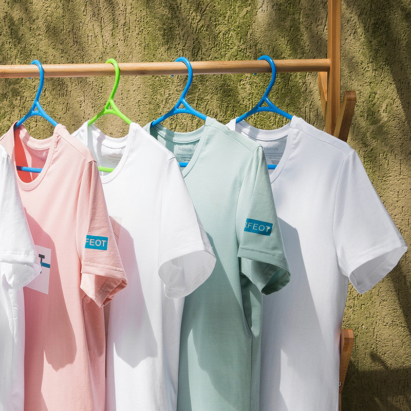 夏季t恤男短袖潮流韩版修身白色半袖体恤衫男士2020夏装清凉衣服