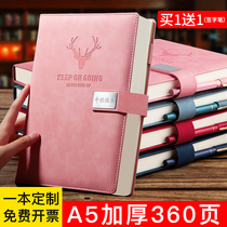 Notebook cute girl heart thickened a5 notepad Simple ins wind literary and artistic exquisite college student diary Business b5 work meeting records Hand account soft leather custom logo can be printed