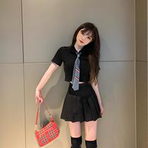 Japanese JK uniform skirt genuine original womens clothing Student college style pleated skirt Best friend two-piece suit full set of spring and summer
