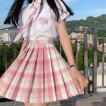 Orthodox jk uniform skirt genuine student skirt Japanese spring and summer basic sailor suit jk grid skirt suit college style