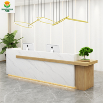 Modern new Chinese style Commercial company reception desk Hotel training institution Beauty salon Bar counter Cashier customization