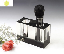 Crystal Microphone Shelf Desktop Wireless Ktv Hotel Supplies Multifunction Microphone Holder Mirack Seat