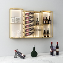 Nordic wine rack wall-mounted wine rack tempered glass wine cabinet home creative storage liquor wine storage rack