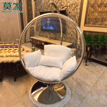 Net red bubble chair space acrylic hemisphere transparent rocking chair indoor ins hanging basket shaking swing hanging chair Nordic