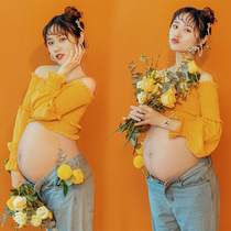 Pregnant women photos clothing hipster mommy photo photography photo studio fashion Korean personality pregnancy photos big belly clothes
