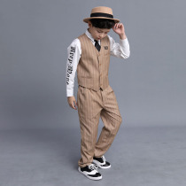 Less son Popping to perform locking lock dance suit street dance suit suit childrens mechanical dance costumes