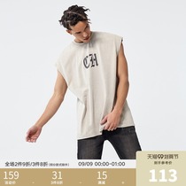 CHINISM Wash Sleeveless T-shirt Men Loose Tide Brand Summer Sports Chess Hip Hop Cotton