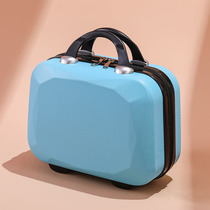 14 inch cosmetic case small female fashion portable suitcase 16 light and cute large capacity storage Korean leather box