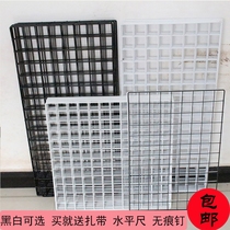 Shelf Wall tools wall hanging fresh shelf iron grid mesh wall White bold office hanging basket Wall Han