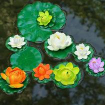 Chengsen simulation lotus leaf pool floating fish tank landscaping decoration plastic props Water lilies for Buddha lotus fake water