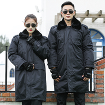Cotton coat military fans coat men and women winter thick long double-layer security cold storage labor protection work cold clothing