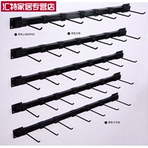 Huite accessories display rack upper wall jewelry rack adhesive hook wooden cabinet socks rack black display cabinet wall-mounted
