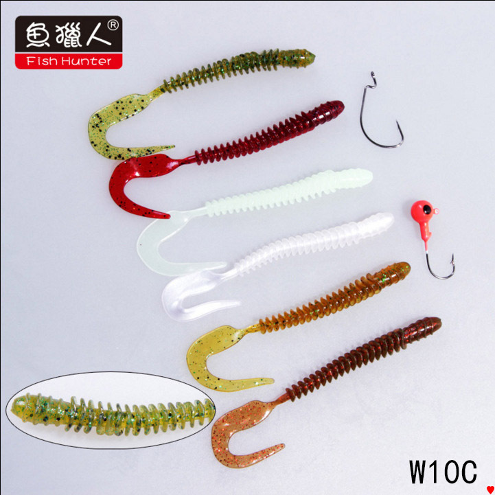 Fish Hunter Warcraft series single-knife tail W10C 90MM 3g slow sink 12 road sub soft bait bait