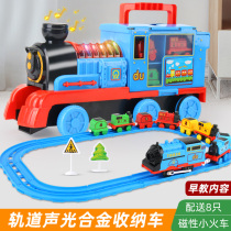 Emulation Small Train Track Suit Inertial Alloy Electric Children Toy 3-6 Year Old 2 Baby Boy Car