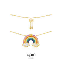 APM Monaco rainbow necklace womens new cloud necklace autumn winter collarbone chain gift to girlfriend design sense