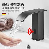 Faucet toilet basin wash basin home black edge 18 inch bathroom Black hot and cold square Nordic Europe