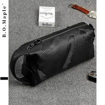 BoMaple Handbag Mens Leather Armpit Underpack Business Leisure Soft - leather long handbag